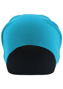 MSTRDS Dames Muts turquoise / zwart One Size