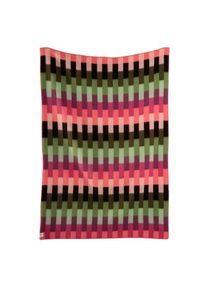 Røros Tweed Decke Åsmund Bold Pink-Grün