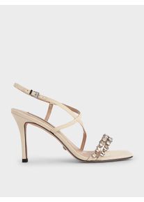 Canvas Gem-Embellished Sandals