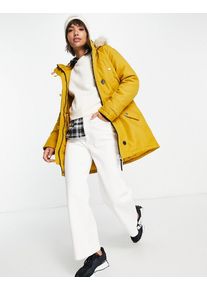 Véro Moda Vero Moda parka with faux fur lined hood In yellow-Orange