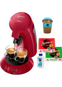 Senseo , Kaffeepadmaschine »HD6554/90 New Original«, inkl. Gratis-Zugaben im Wert von 23,99 UVP , rot , Kaffeemaschine