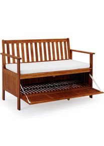 Casaria® Cassapanca da giardino in legno acacia 120x62x82cm