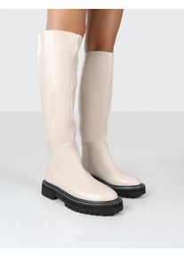 Dana Bone Pu Knee High Boots - US 5