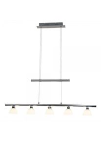 Brilliant Tonja pendant light LED chrome, 5-light sources