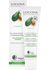 Logona , Tagescreme &raquo;nourish Zellerneuernde Vit.Creme&laquo; , farblos , NaTrue zertifizierte Naturkosmetik mit veganer Formel
