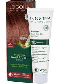 Logona , Haarfarbe &raquo;Pflanzen-Haarfarbe Creme&laquo; , rot , NaTrue zertifizierte Naturkosmetik mit veganer Formel
