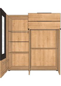 WÖSTMANN MARKENMÖBEL , Highboard, Modell 4214 und 4214B, wahlweise mit Beleuchtung