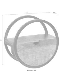Sit , Wandregal, Mit Schublade aus Mangoholz , schwarz