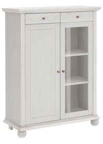 Home Affaire , Highboard »Benevento«, aus Kiefer massiv, mit Metallgriffe, Höhe 121,5 cm , weiß