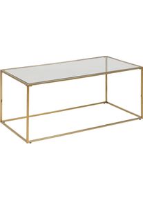 Andas , Couchtisch, (1 Tisch), Klares Glas, 100x50cm , farblos