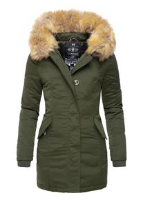 Marikoo Dames Winterparka 'Karmaa' olijfgroen XS