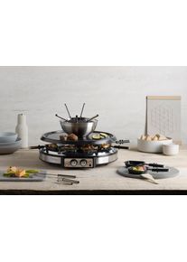 Severin , Raclette und Fondue-Set &raquo;RG 2348&laquo;, 8 St. Raclettepf&auml;nnchen, 1900 W , schwarz , sp&uuml;lmaschinengeeigneter Fondue-Topf aus Edelstahl