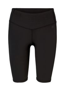 Tom Tailor Damen Skinny Fit Shorts, schwarz, Logo Print, Gr. XS,