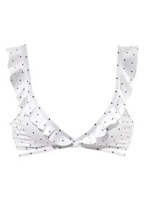 Lascana Dames Bikinitop 'Sparkle' marine / wit 70