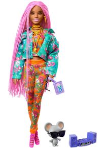 Barbie , Anziehpuppe »EXTRA«, mit pinken Flechtzöpfen , bunt
