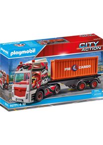 Playmobil® , Konstruktions-Spielset »LKW mit Anhänger (70771), City Action«, (60 St.), Made in Germany , bunt