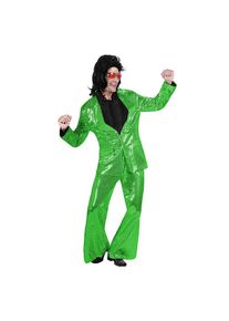Costume da cantante pop con paillettes verde
