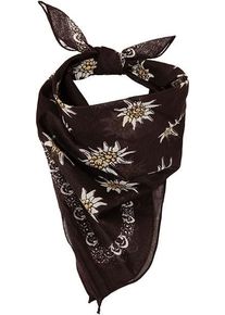 Orlob Foulard traditionnel fleuri noir