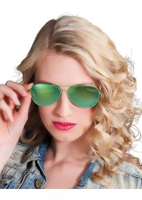Boland Occhiali da sole aviator verdi con mirroring (2er Multipack)