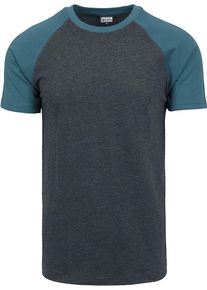 Urban Classics Raglan Contrast Tee T-Shirt grau/blau