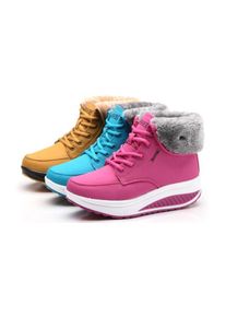 Women's Winter Faux Fur Lined Flatform Trainer Boots - 3 Colours & 5 Sizes