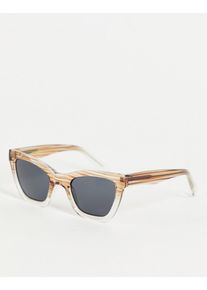 A.Kjaerbede Big Kanye unisex oversized cat eye with soft transition sunglasses in light grey to clear fade