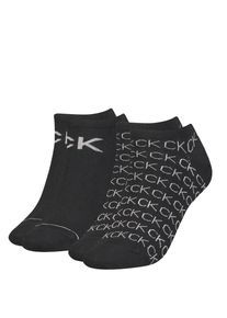 Calvin Klein - 2PACK repeat logo Callie čierne členkové ponožky