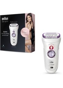Braun , Epilierer &raquo;Silk-&eacute;pil 9 9/700 SensoSmart&laquo;, 3 St. Aufs&auml;tze, f&uuml;r langanhaltende Haarentfernung , lila , Gr&uuml;ndlich: Das Smartlight macht selbst...