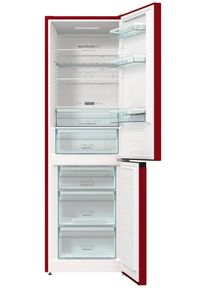Gorenje , K&uuml;hl-/Gefrierkombination, NK79C0DR, 185 cm hoch, 60 cm breit , rot , Akustisches Warnsignal bei Temperaturerh&ouml;hung im K&uuml;hlteil