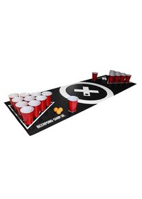 BeerCup Baseliner, alátét játékterülettel beer pongra, audio, fogantyúk, labdataró, 6 labdácska