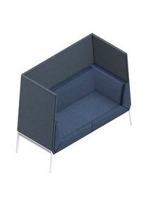 Quadrifoglio 2-Sitzer Besprechungsecke Accord blau, grau weiß Stoff