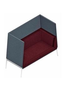 Quadrifoglio 2-Sitzer Besprechungsecke Accord bordeaux, grau weiß Stoff