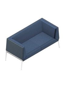 Quadrifoglio 2-Sitzer Sofa Accord blau, grau weiß Stoff