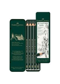 Faber-Castell 9000 Jumbo Bleistifte HB - 8B grün, 5 St.