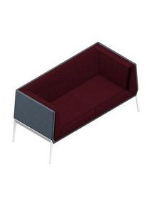 Quadrifoglio 2-Sitzer Sofa Accord bordeaux, grau weiß Stoff