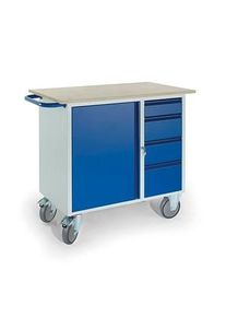 ROLLCART Werkstattwagen blau 4 Schubladen