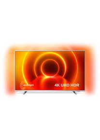 Philips Led-Fernseher »58Pus8105/12«, 146 Cm/58 Zoll, 4k Ultra Hd, Smart-Tv, 3-Seitiges Ambilight silberfarben, 146 cm (58"), 4K Ultra HD TV mit...