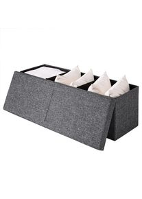 Casaria® Sedile a panchina grigio scuro 115x38x38cm