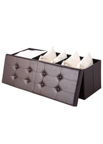 Casaria® Cassapanca marrone MDFcon coperchio 131 L 115x38x38cm