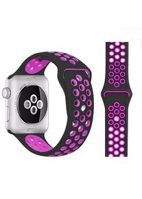 INCOVER Apple Watch Tofarget Silikon Smartwatch-rem (SE/40/38mm) - Svart / Lilla