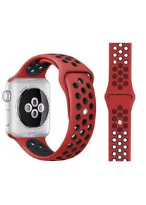 INCOVER Apple Watch Tofarget Silikon Smartwatch-rem (SE/40/38mm) - Rød / Svart