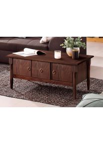 Home Affaire , Couchtisch &raquo;Indra&laquo;, mit 3 Holzt&uuml;ren in 3 Farben , braun , dunkelbraun
