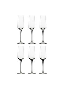 ich-zapfe Verres à champagne, Flûtes à champagne - Experience, Lot de 6 - 190 ml, pour le vin mousseux et les célébrations