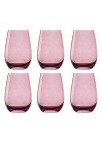 ich-zapfe Verres à eau, Verres à boire, Verres à jus - Colorés, Elements, Lot de 6, Lilas, 465ml