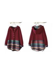 Retro Style Button-Up Quilted Hooded Jacket - 4 Colours & 8 Sizes