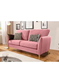 Home Affaire , 2-Sitzer »Marseille«, in skandinavischem Stil, in 3 Bezugsqualitäten, mit Holz-Beinen , rosa , rosé