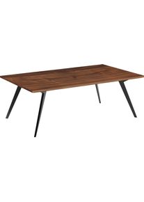 Gwinner , Couchtisch »CT511«, mit Metallgestell, furnierte Oberplatte in zwei Holzarten, in verschiedenen Breiten , braun