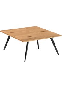 Gwinner , Couchtisch »CT511«, mit Metallgestell, furnierte Oberplatte in zwei Holzarten, in verschiedenen Breiten , braun