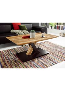 MCA furniture , Couchtisch »Maverick«, Wohnzimmertisch Massivholz Akazie Natur lackiert , braun
