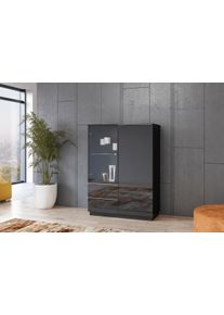 Helvetia , Highboard »Helio«, Höhe 136 cm , schwarz